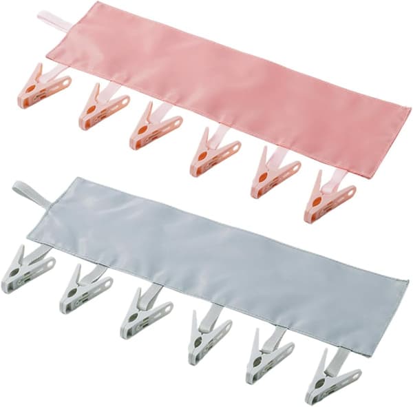 2-pakning Sammenleggbart Bærbart Klesstativ Plast BH-klype Tra