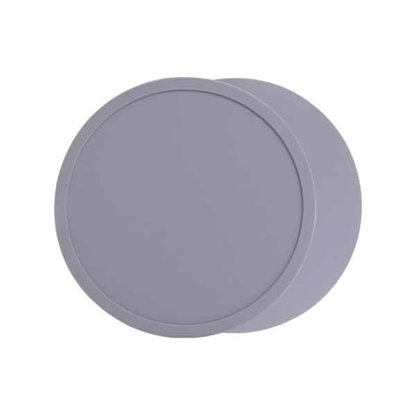 8 stk. Grå Glasbrikker, Tykt Design (0,5 cm) Runde Krus Glasbrikker Sæt med 8, Silikone Glasbrikker til Drikkevarer, Kaffepuder Øl Barmåtte Black