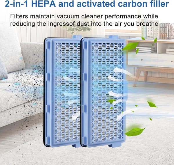 Aktivt HEPA-filtersæt 2 stk. Egnet til Miele Classic Compact C1, Complete C2 & C3