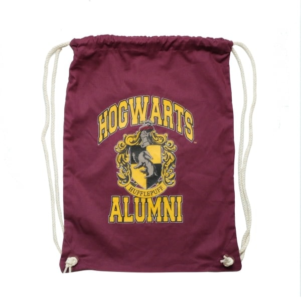 Harry Potter Hogwarts Alumni Hufflepuff Snørepose En Størrelse Burgunder/Gul En Størrelse