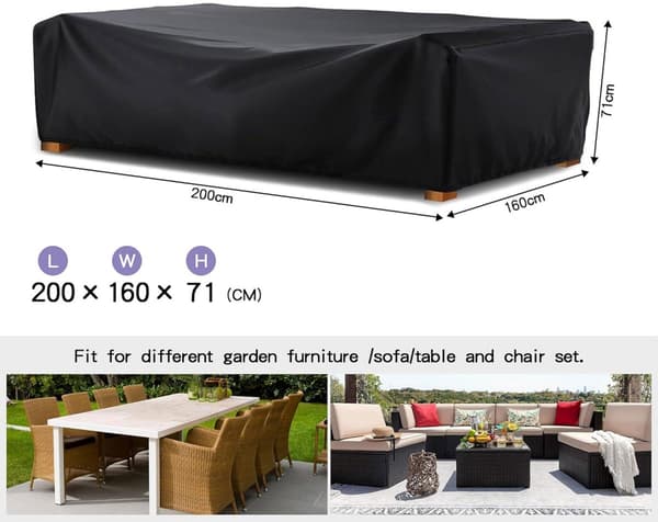 200*160*71cm - Havemøbelovertræk - Stofovertræk til sofa - Havebordsovertræk