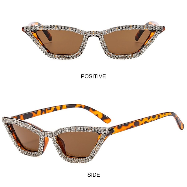 Cat Eye Solbriller Glitter Solbriller LEOPARD LEOPARD Leopard Leopard