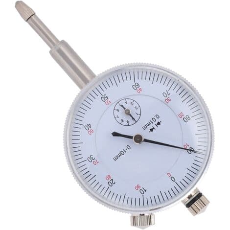 0-10 mm Dial Indicator, High-Precision Aluminum Housing, Mechanical Pointer, Inner Diameter, Depth Gauge