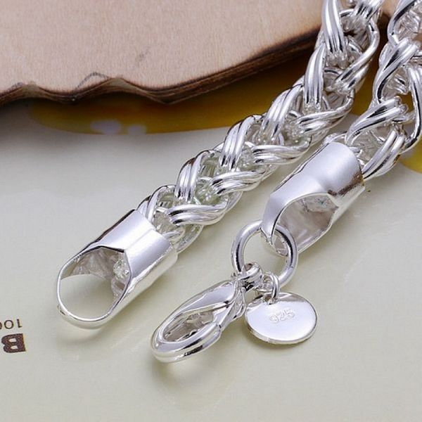 Grossist 925 Silver Armband för Män och Kvinnor med Kedja Högkvalitativt Smycke Alla Hjärtans Dag Present Vacker och Elegant 6MM width