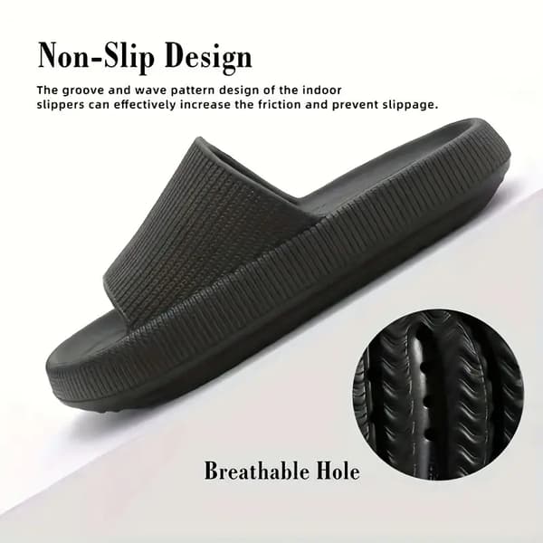 Herre Solid EVA Slides - Uformelle slip-on sko for innendørs utendørs stranddusj