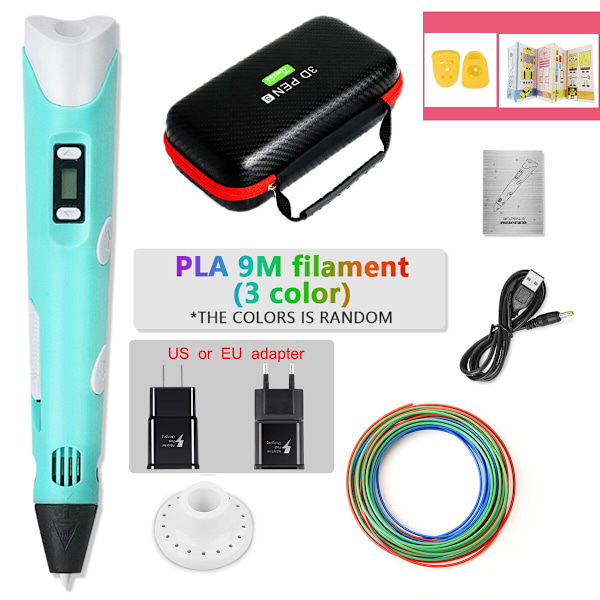 DIY 3D-pen til børn 3D-print penne tegne penne med PLA-filament Nyhedsgave til børn fødselsdag julegave PLA-filament PLA Filament PLA Filament Pink-100M
