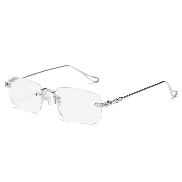 Anti-blue light Reading glasses Square glasses SILVER Silver