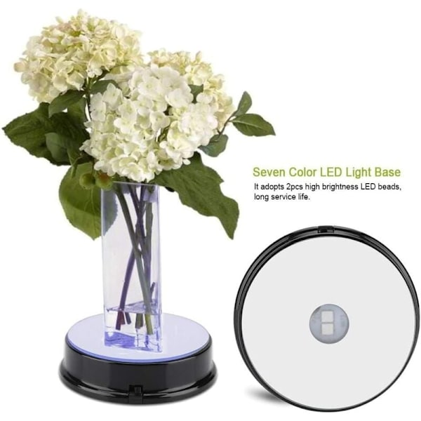 LED Lysbase, Lysstativ, LED Lysstativbase, LED Lysstativ, 7 Farver LED Lysbaser, LED Skærmbase LED Stativ Displayplade til Kunst