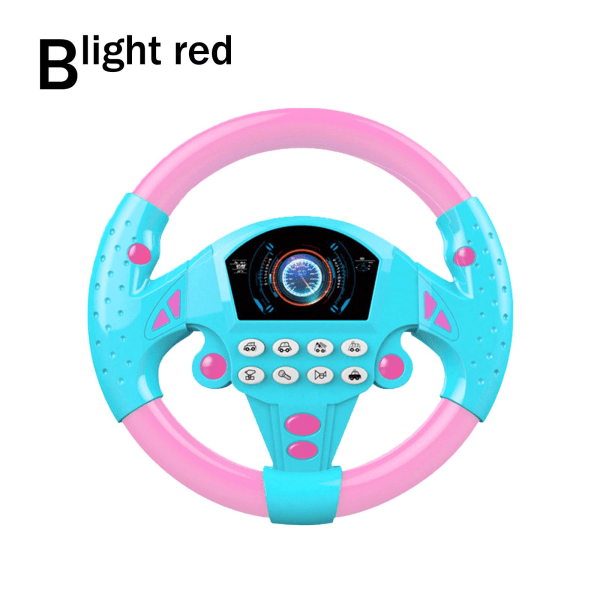 Simuleringsbil leksak ratt Barn Baby Interaktiv rosa one-size