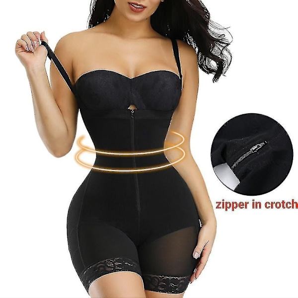 Naisten hoikentava vartalonmuotoilija saumaton pakarankohottaja bodyt push-up muotoileva alusasu korsetti MUSTA BLACK 4xl