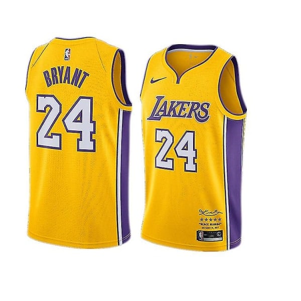 #24 Bryant #30 Curry Basketbollströja Jersey Uniformer Sportkläder Team BRYANT Gul 24 2XL