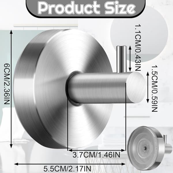 kpl - 6*6*5,5 cm - Imu koukut - Koukut imukupilla - pyyhekoukut ilman porausta - vesi