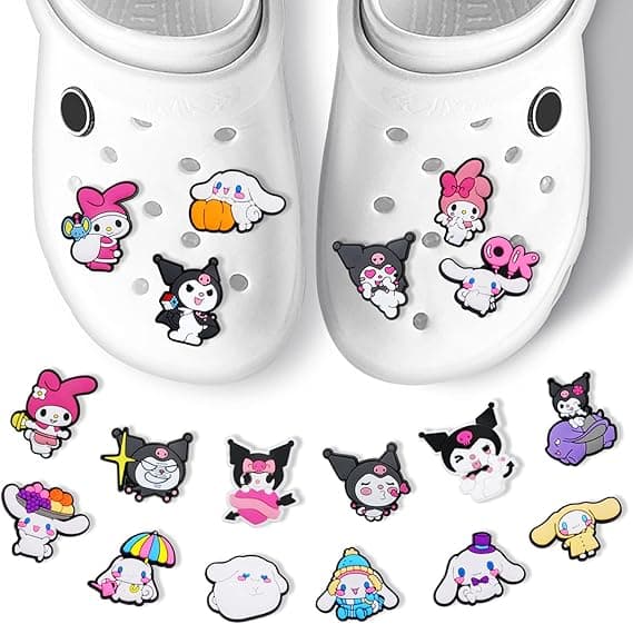 Sanrio 37 stk. skopynt, Crocs-pynt, Crocs-tilbehør for_xx D D