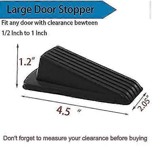 4-pack Dörrstopp, Stora Gummidörrstopp Kilar med Multi-Ytdesign
