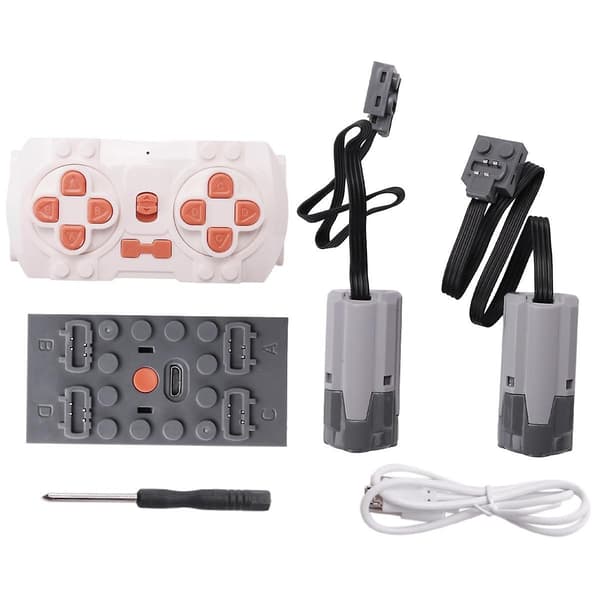 1 Sett Power Function Motor App Fjernkontroll Programmering 2 Medium Motor Sett DIY Byggekloss for-Perfet 0
