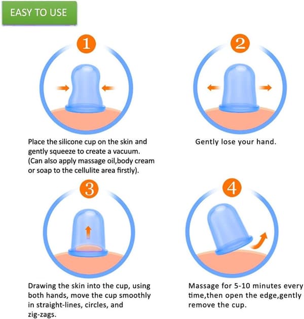 Cellulite Kopper - Cupping mod Cellulite - Premium Kvalitets Cupping Sæt (7 Dele) - Cupping Kopper