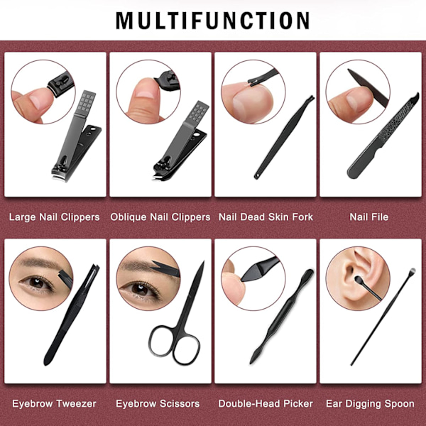 8 st Nagelknipsare, Premium Manikyrset för Kvinnor & Män, S,ZQKLA