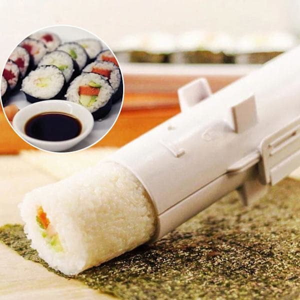 Sushi Roll Maker Set - Sushi Making Mold - Sushezi Rice Roll Mold - Kitchen Utensil White White