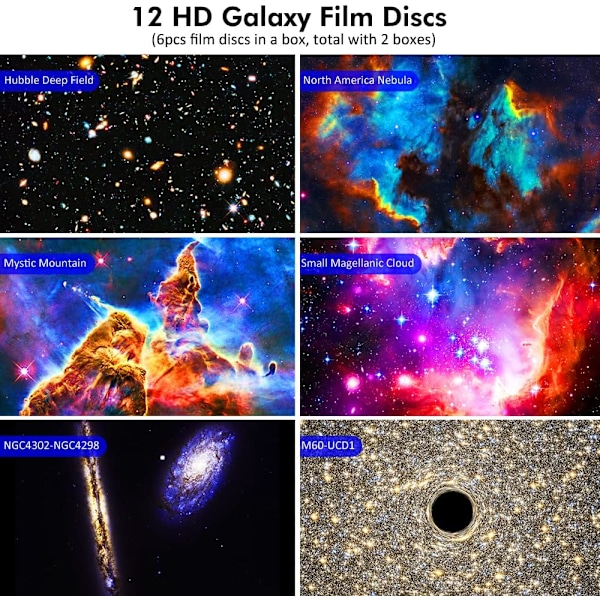 Nattlampe Galaxy Projektor Stjernehimmelprojektor Black