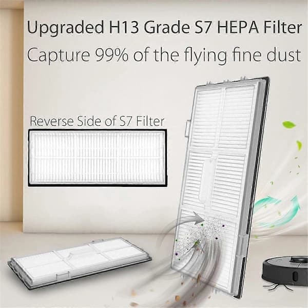 För Roborock S7 S7+ S7 MaxV, S7 MaxV Plus T7S T7 Plus T7S Plus Robotdammsugare Tillbehör Kit Borste Fi