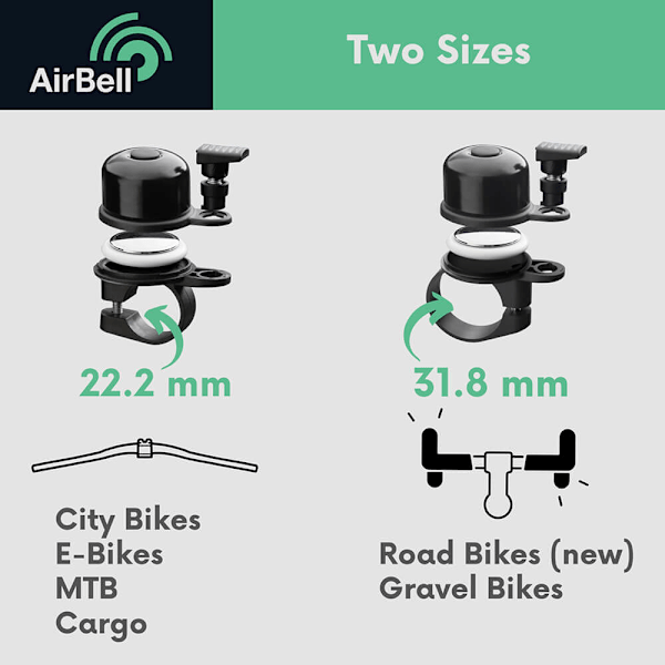 AirBell AirTag Løsning 31mm Svart