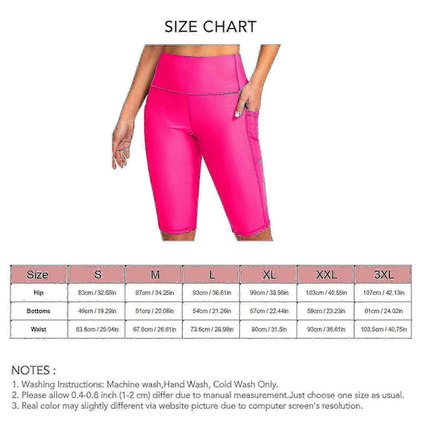Dykkeshorts for kvinner, reduserer gnagsår, lettvektige, myke, hudvennlige, våtdraktshorts for surfing - Perfekt Rose Red Rose Red M