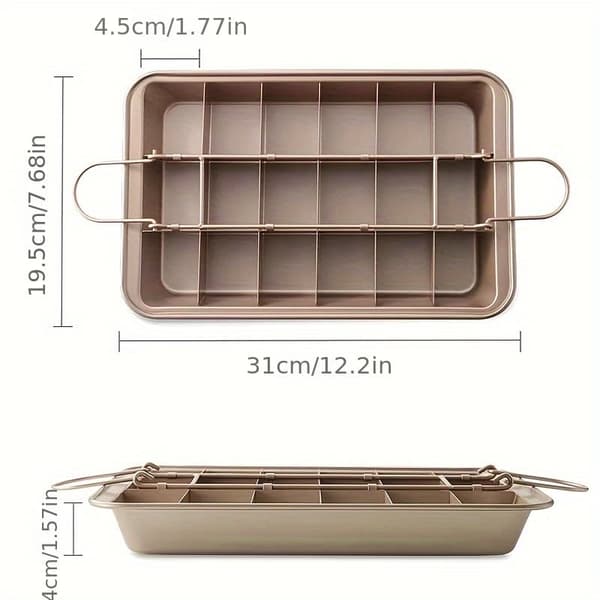 Form til Daddelkager - Rektangulær Bageform med Dele, Non-Stick Overflade, Ovnsikker, til Kagebidder og Müslibarer_OF