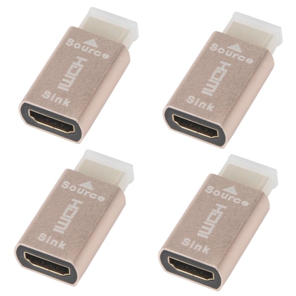 4x Låseskærm Signalholder Kvm Hdmi2.0 Virtuel Adapter Edid Ddc Dummy Plug