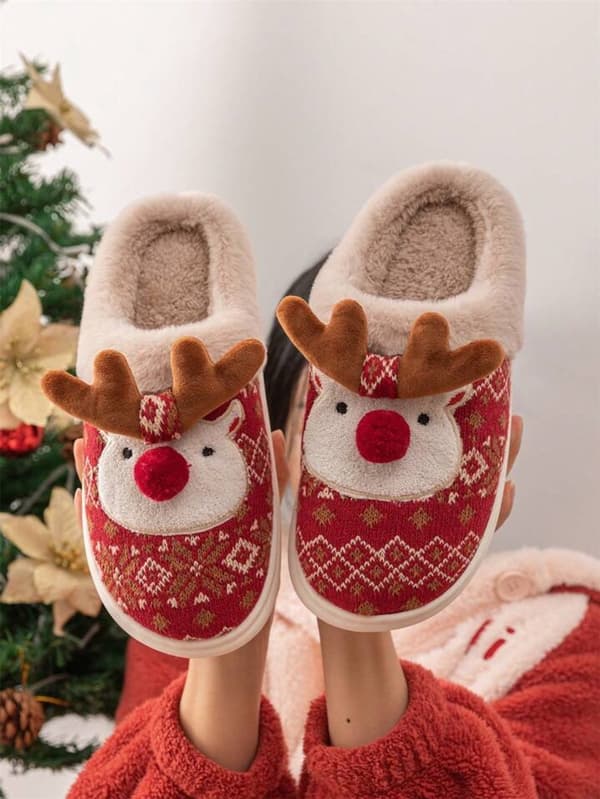 Tofflor - Tofflor - Jul - Julklapp - Halkfria - Halkfri sula - med plyschfoder
