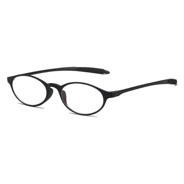 Anti-blåt Lys Læsebriller Runde briller SORT STYRKE Sort Black Strength 250