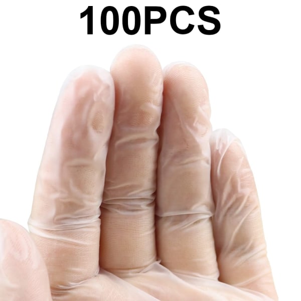 Vita engångshandskar 100 Pack Handskar-L