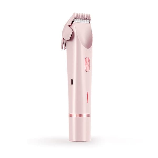 2-in-1 Bikini Trimmer Sähköinen Naisille, Vedenkestävä, Karvanpoisto Jalkojen, Käsivarsien, Kainaloiden ja Kasvojen Ajoon, Pinkki，Kaksoispää, Type-C pink