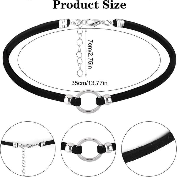 Sorte Chokers til Kvinder - Justerbar Fløjl Choker, Gotiske Halskæder Til