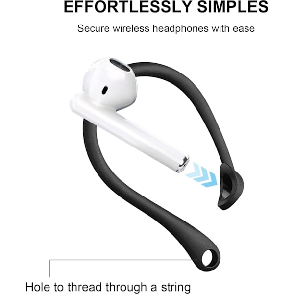 4 Par Silikon Anti-tapp Öronkrokar Kompatibla med AirPods 3 &