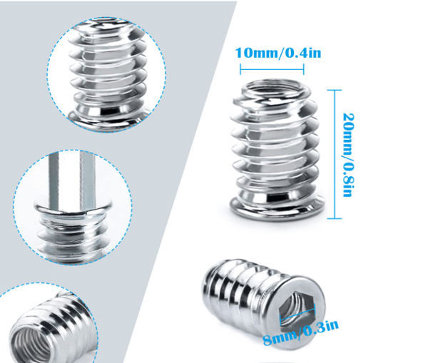 100 Pcs Countersunk Screws, Professional Screw Sockets, M8 x 20mm Screw