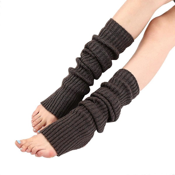 Ballet Benvarmere Ribstrikkede Benvarmere til Kvinder Piger Dark Grey