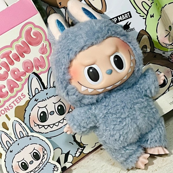 Labubu Macaron Monster Avaimenperä Jännittävät Monsteri Makronit Vinyl Kasvot Pehmolelut Avaimenperät Taidekokoelmat Lelut Lahjat Lapsille (Yksi Kappale) Haiyan coconut