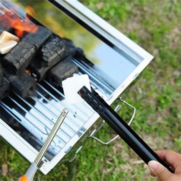 BBQ Koltång Lång Räckvidd Hållbart Grillverktyg för Utomhusmatlagning Trädgård Kök Svart 30 cm