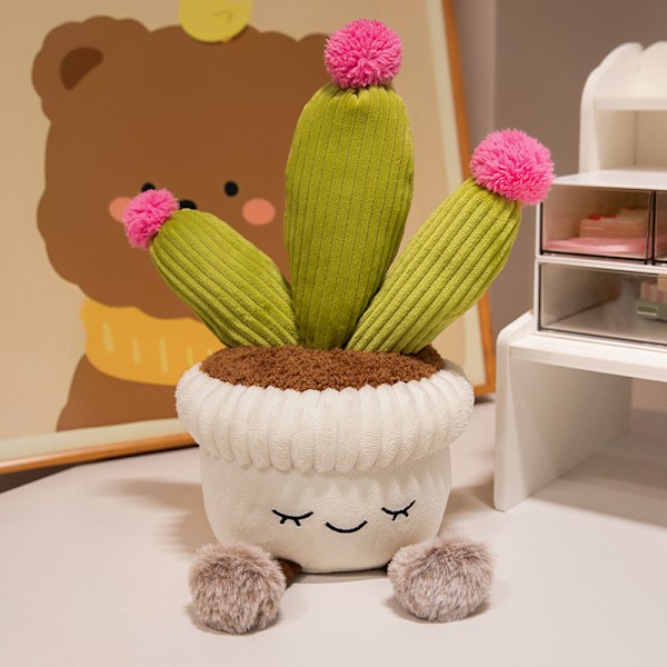 Jellycat plysdyr serie capybara plysdukke dukke plyslegetøj 30cm flowering cactus