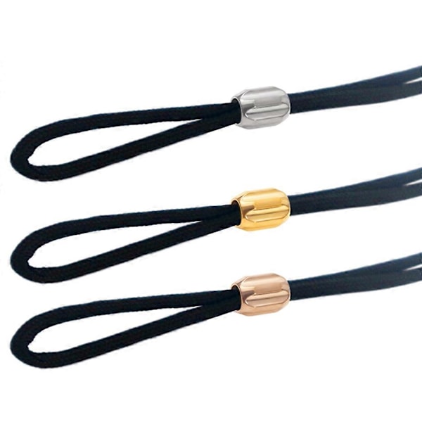 Halsbandspärlor i rostfritt stål Knivtextur Tunna Paracord Pärla Armband Nyckelringar Gold