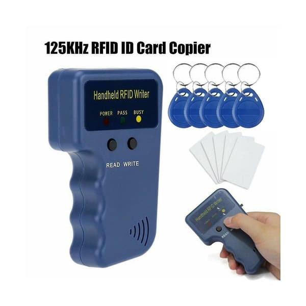 125kHz EM4100 RFID-kopimaskine, skriver, duplikator, programmerer, læser + T5577 EM4305 omskrivbare ID-nøglebrikker