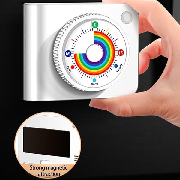 2-pak Visuel Timer 60 Minutter – Støjsvag Magnetisk LED-timer til Madlavning, Træning og Studier_OF