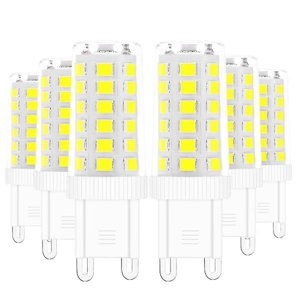 6-pack 5W G9 LED-lampa, motsvarande 40W halogenlampa Vit 6000K