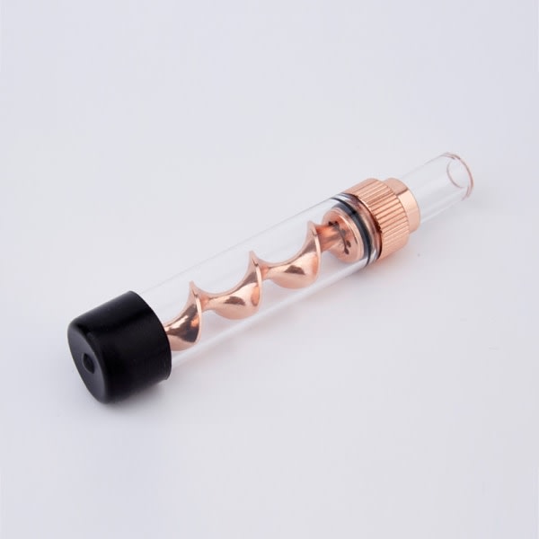 V12mini Twisty Glass Blunt Dry Herb Pipe Glastillbehör Svart