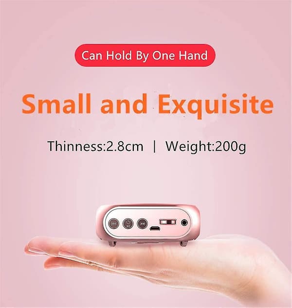 Bærbar stemmeforstærker med kablet mikrofon headset genopladelig højttaler (sort)
