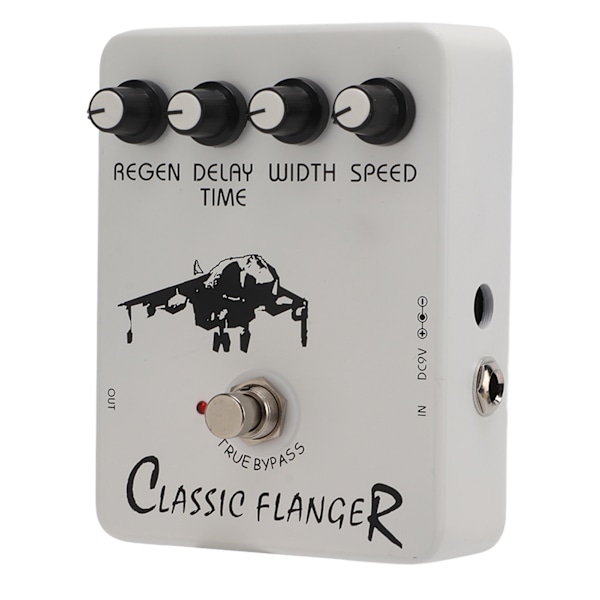 Guitar Effektpedal Metalisk Flanger Lyd Hurtig Vibrato Elektrisk True Bypass JF‑07