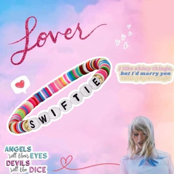 9 st Armband Set Taylor Swift Album Inspirerat Armband Mode
