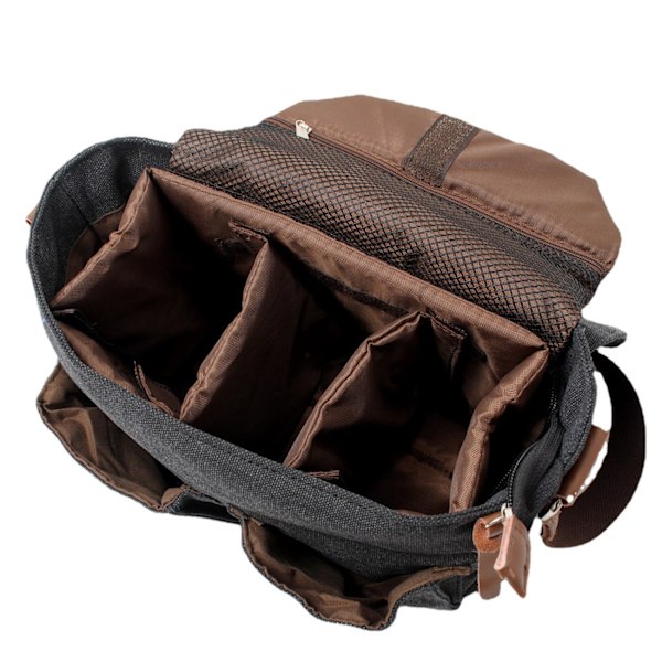 Kaffefarvet Vasket Canvas Skråtaske til Mænd og Kvinder Skuldertaske Canon Kamera Sony Mikro Taske til Nikon Single SLR Kamera