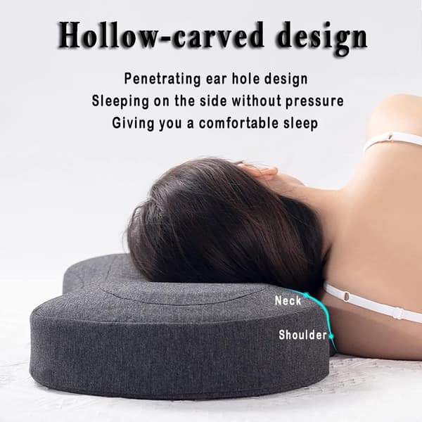 Piercing Pude - Ørepiercing Pude til Sidesovere - Side Sovende Pude - Memory Skum Pude