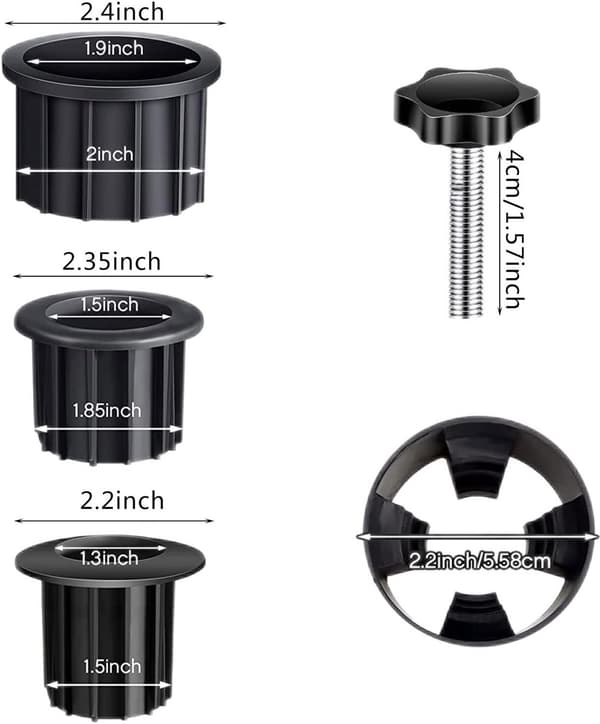 Parasolfod Tilbehør, 12 Stykker med Ringhul, Forbinder, Dæksel & Hætte til Have, Altan & Strand